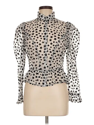 Pre-owned Batsheva Long Sleeve Blouse In White