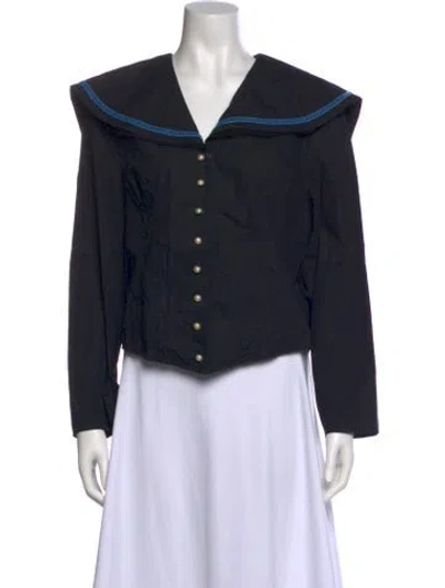 Pre-owned Batsheva Long Sleeve Crop Top In Multi