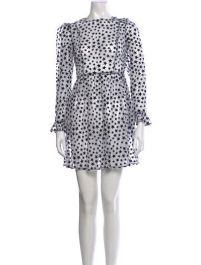 Pre-owned Batsheva Mesh Mini Dress In White