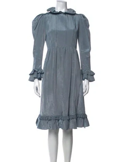 Pre-owned Batsheva Midi Length Dress In Blue