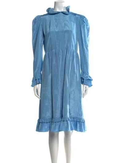 Pre-owned Batsheva Midi Length Dress In Blue