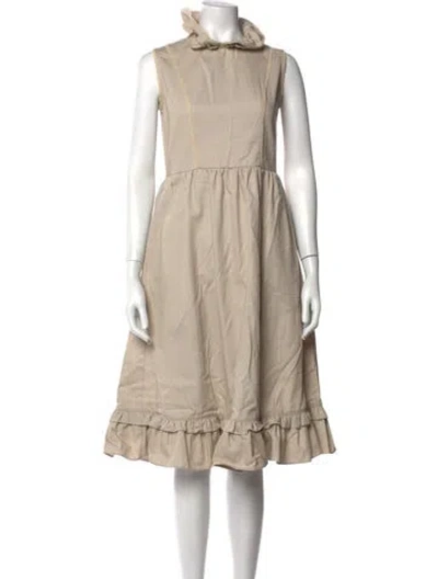 Pre-owned Batsheva Midi Length Dress In Neutrals
