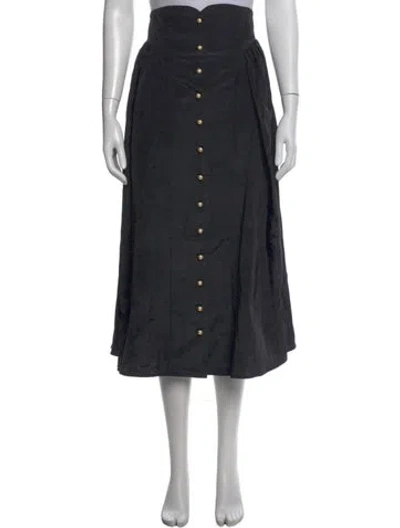 Pre-owned Batsheva Midi Length Skirt In Black