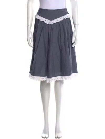 Pre-owned Batsheva Midi Length Skirt In Blue