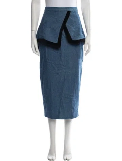 Pre-owned Batsheva Midi Length Skirt In Blue