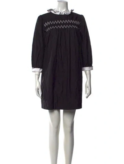 Pre-owned Batsheva Mini Dress In Black
