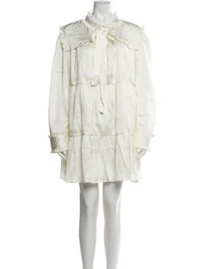 Pre-owned Batsheva Mini Dress In Neutral