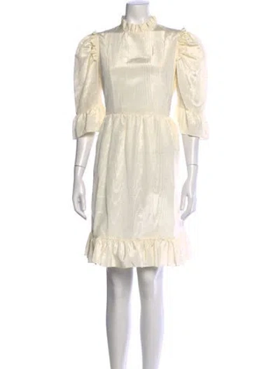 Pre-owned Batsheva Mini Dress In Neutral