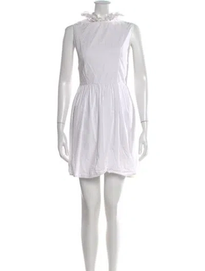 Pre-owned Batsheva Mini Dress In White
