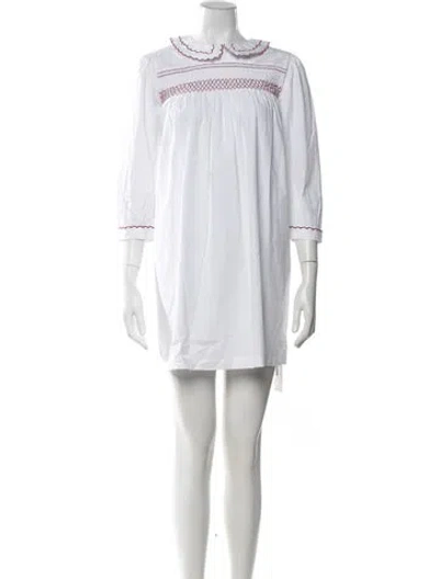 Pre-owned Batsheva Mini Dress In White