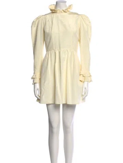 Pre-owned Batsheva Mini Dress In Yellow