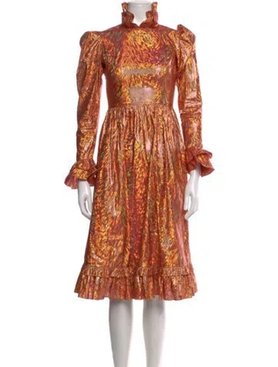 Pre-owned Batsheva Nylon Midi Length Dress