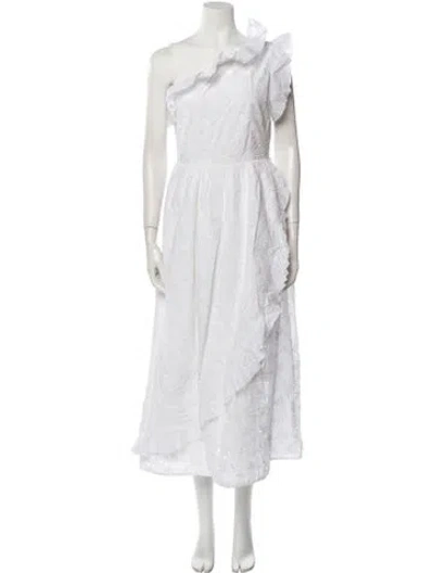 Pre-owned Batsheva One-shoulder Long Dress In Neutral