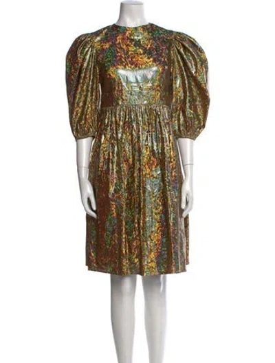 Pre-owned Batsheva Printed Knee-length Dress