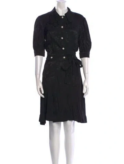 Pre-owned Batsheva Printed Knee-length Dress In Black