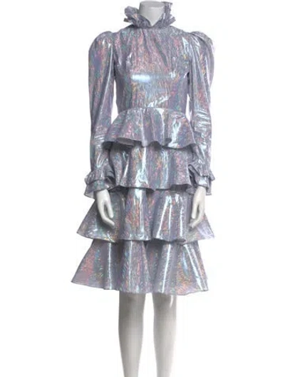 Pre-owned Batsheva Printed Midi Length Dress