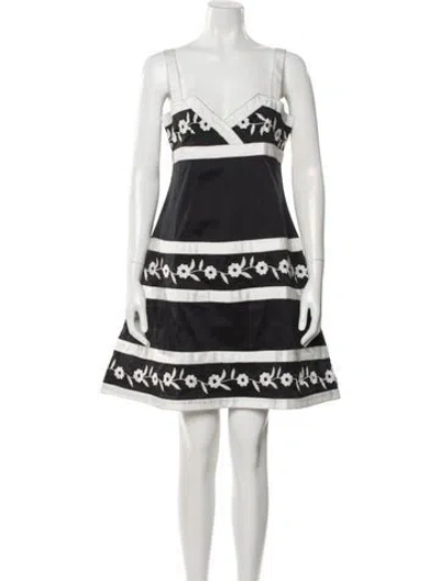 Pre-owned Batsheva Printed Mini Dress In Multi