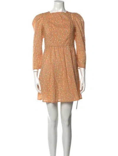 Pre-owned Batsheva Printed Mini Dress In Neutral
