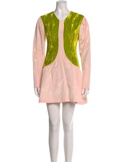 Pre-owned Batsheva Printed Mini Dress W/ Tags In Pink