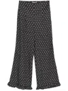 Batsheva Ruffle Trousers In Black