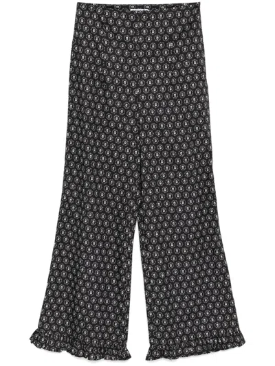 Batsheva Ruffle Trousers In Black