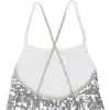 Batsheva Sequin Silver Dress In Grey