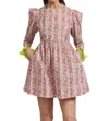 Batsheva Square Neck Mini Prairie Dress In Oxwick In Multi