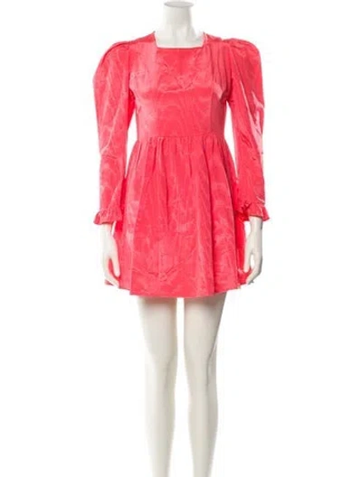 Pre-owned Batsheva Square Neckline Mini Dress In Pink