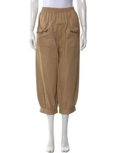 Pre-owned Batsheva Straight Leg Pants In Neutral