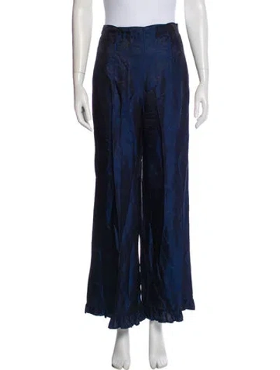 Pre-owned Batsheva Wide Leg Pants In Blue