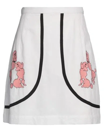 Batsheva Woman Mini Skirt White Size 6 Cotton