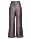 Batsheva Striped Jacquard Straight Leg Trousers In Green