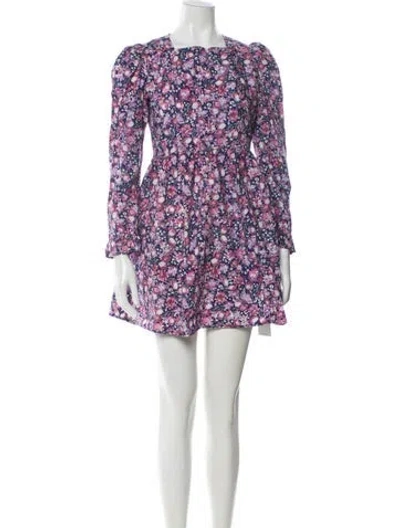Pre-owned Batsheva X Laura Ashley Floral Print Mini Dress In White