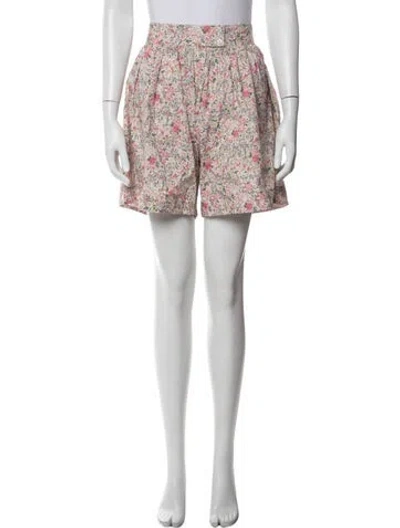 Pre-owned Batsheva X Laura Ashley Floral Print Mini Shorts In Multi