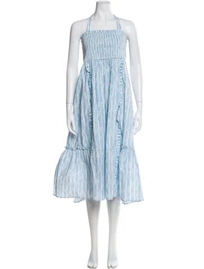 Pre-owned Batsheva X Laura Ashley Striped Long Dress In Multi
