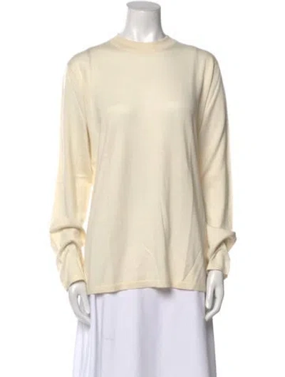 Pre-owned Battaglia Cashmere Crew Neck Pullover W/ Tags In Neutral