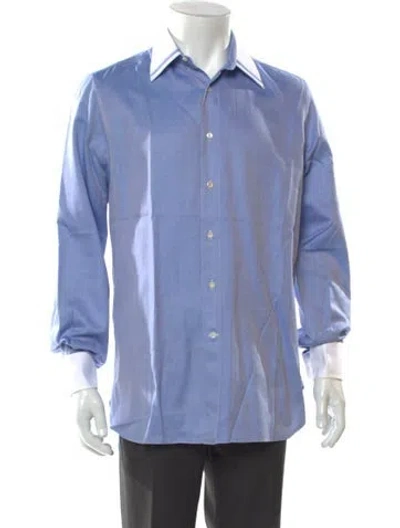 Pre-owned Battaglia Long Sleeve Shirt In Blue