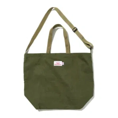 Battenwear Packable Tote Bag In Ripstop Olive Drab And Tan In Green