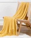 Battilo Classic Textured Throws In Cream