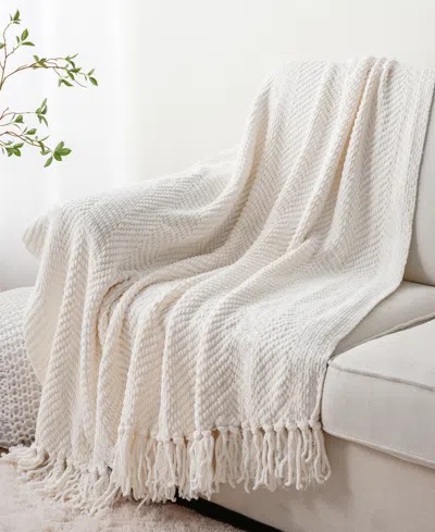 Battilo Herringbone Chenille Knit Throw, 50" X 60"