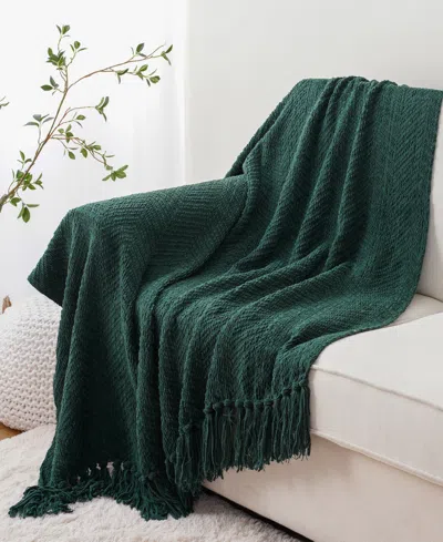 Battilo Herringbone Chenille Knit Throw, 50" X 60"