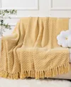 Battilo Herringbone Chenille Knit Throw, 60"x 80"