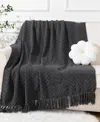 Battilo Herringbone Chenille Knit Throw, 60"x 80"
