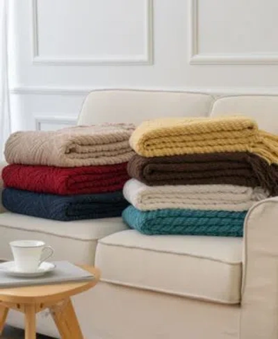 Battilo Herringbone Chenille Knit Throw In Multi