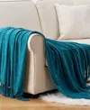 Battilo Lifestyle Chenille Throw With Fringe Tassels, 50" X 60"