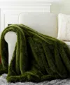 Battilo Lifestyle Faux Fur Throw, 50" X 60" In Green