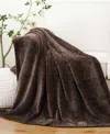 Battilo Lifestyle Solid Woven Micro Chenille Throw, 51" X 67" In Brown