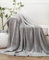 Battilo Lifestyle Solid Woven Micro Chenille Throw, 51" X 67" In Gray