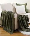 Battilo Lifestyle Solid Woven Micro Chenille Throw, 51" X 67" In Green