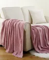 Battilo Lifestyle Solid Woven Micro Chenille Throw, 51" X 67" In Pink